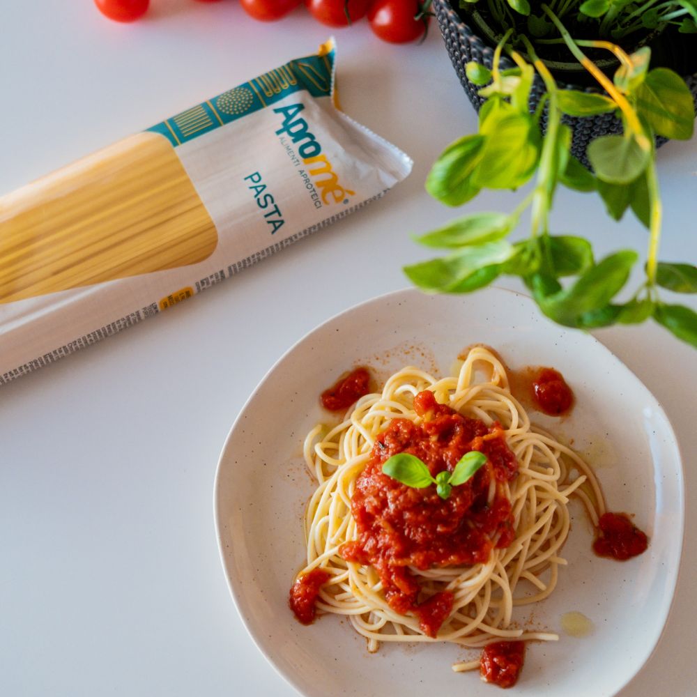 Spaghetti fra Apromé - med mindre protein