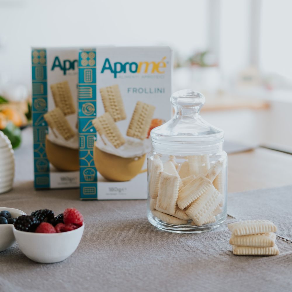 Frollini småkager fra Apromé med mindre protein