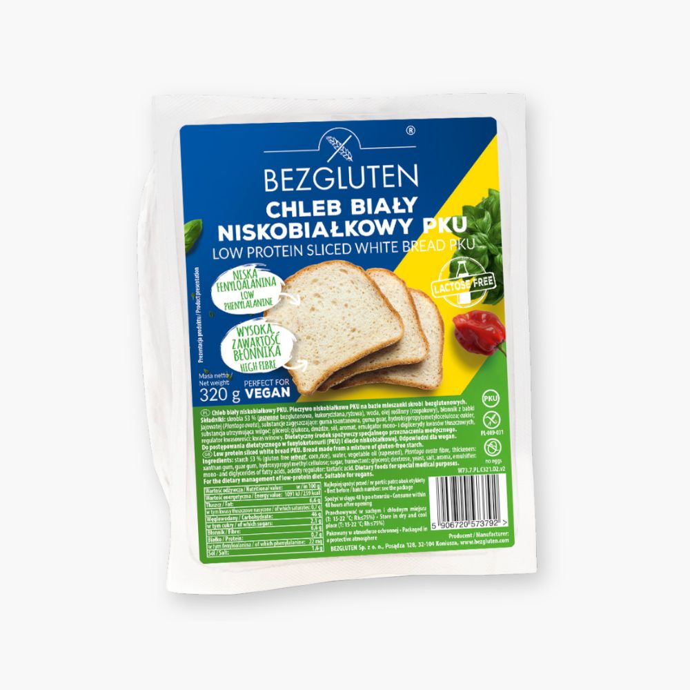 Lavprotein lyst brød i skiver