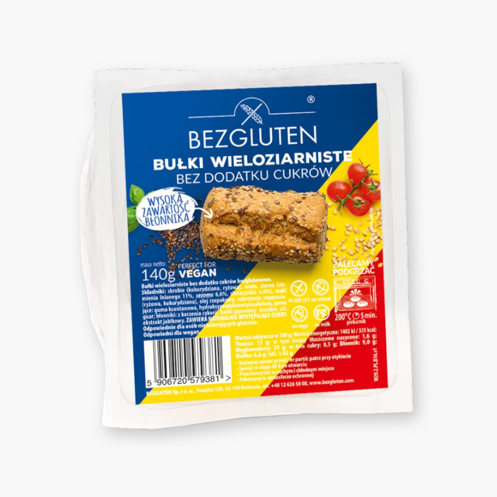 Glutenfrie multikerneboller uden tilsat sukker