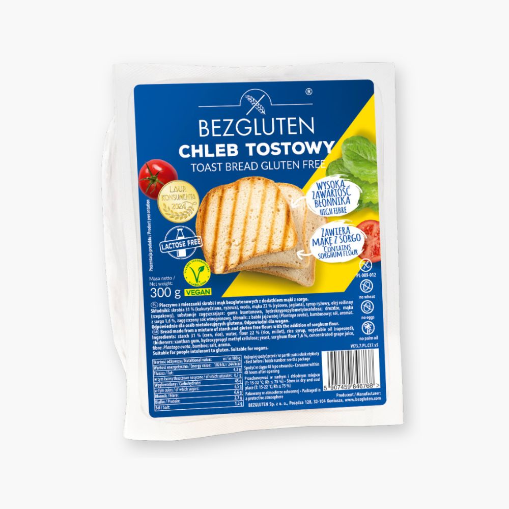 Glutenfrit toastbrød fra Bezgluten