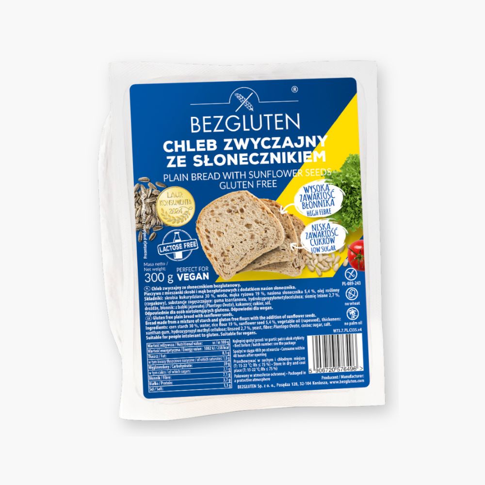 Glutenfrit brød med solsikkekerner