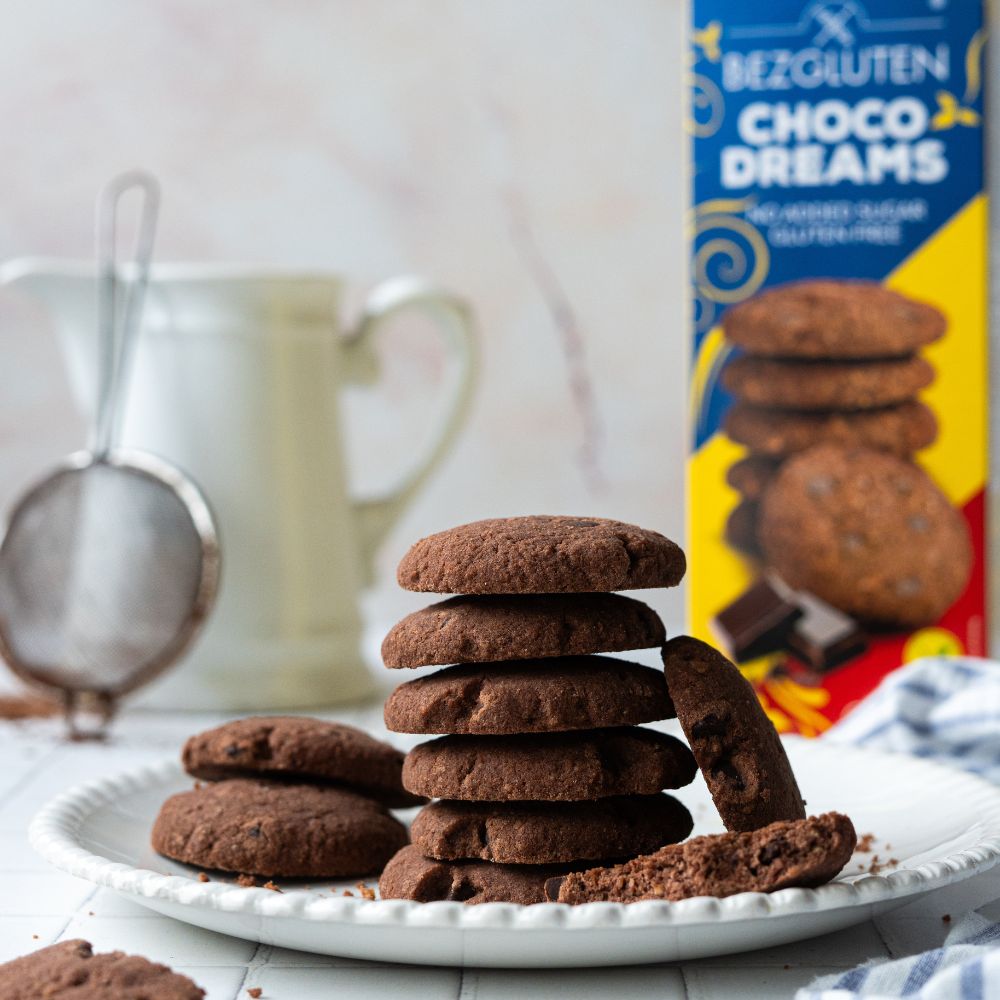 Glutenfri chokoladesmåkager uden tilsat sukker