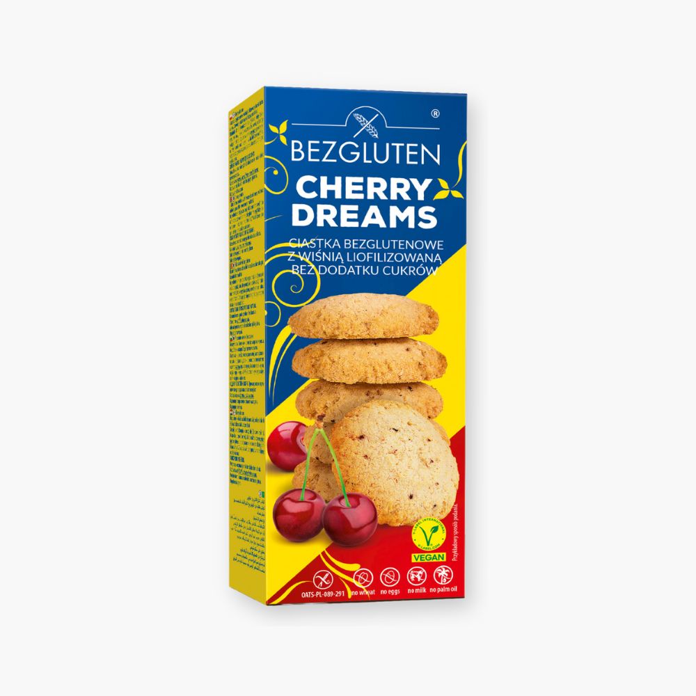 Glutenfrie småkager med kirsebær