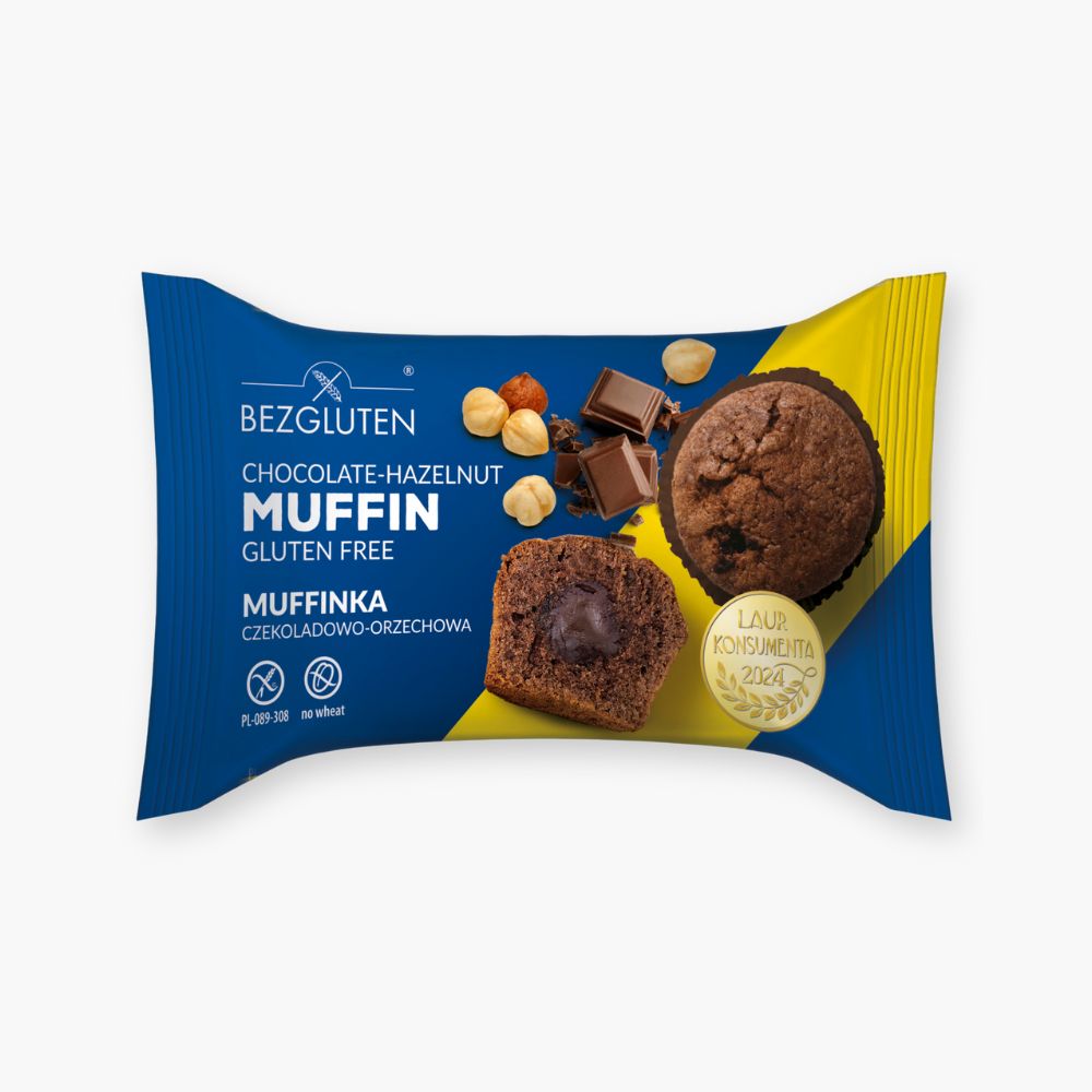 Glutenfri muffin med chokolade og hasselnød