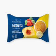 Glutenfri muffin med jordbærfyld