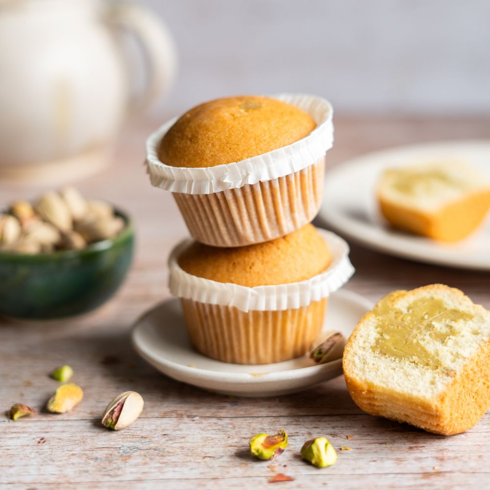 Glutenfri muffin med pistaciefyld