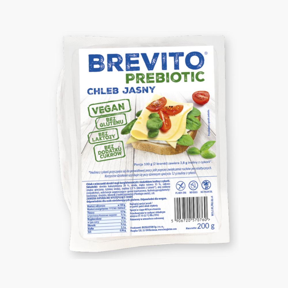 Glutenfri lyst brød med cikoriefibre