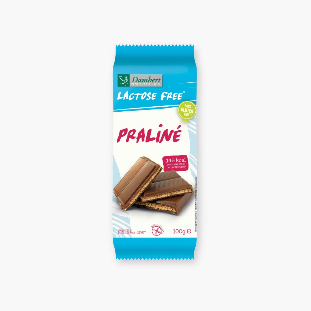 Laktosefri chokolade med praline fra Damhert