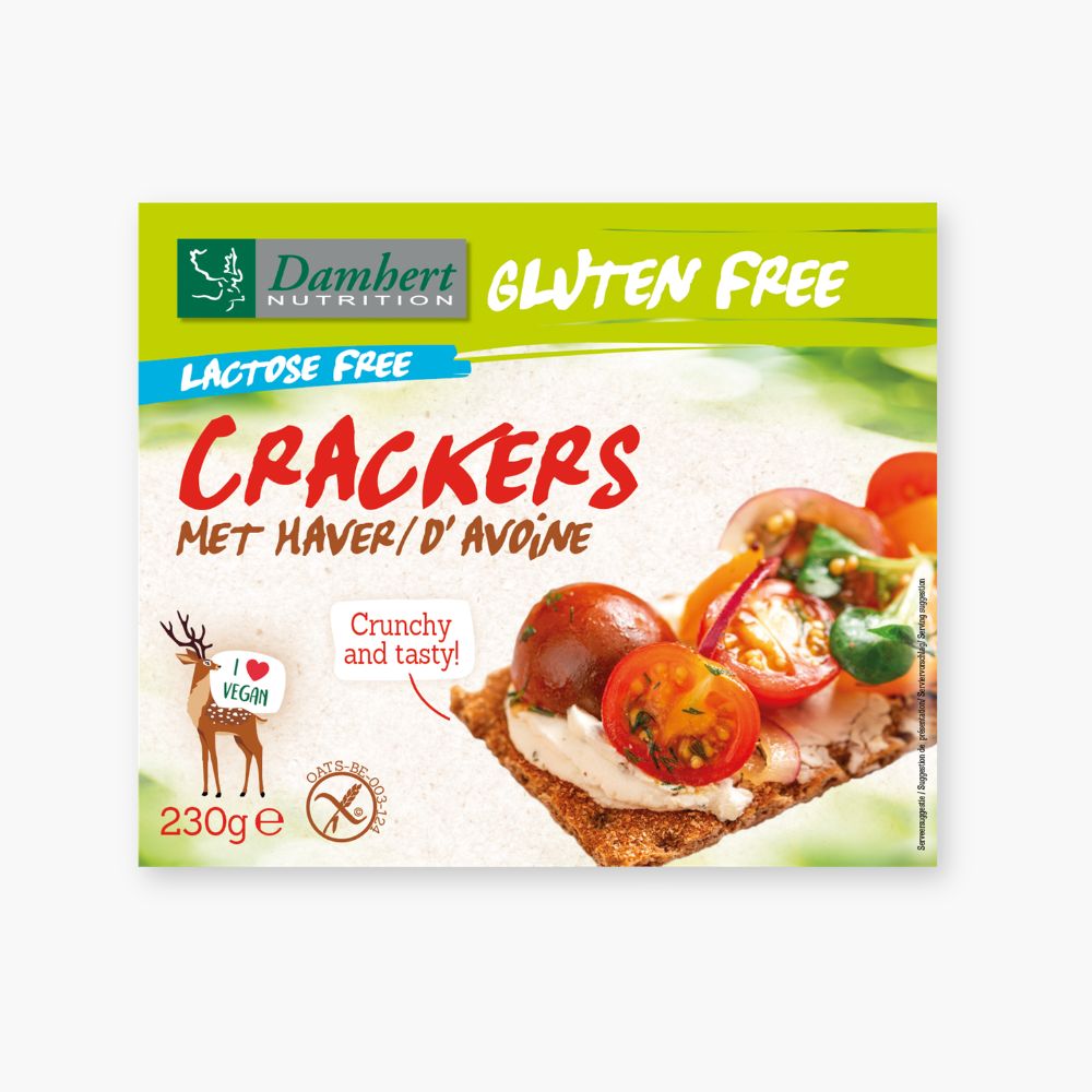 Gluten- og laktosefri knækbrød fra Damhert