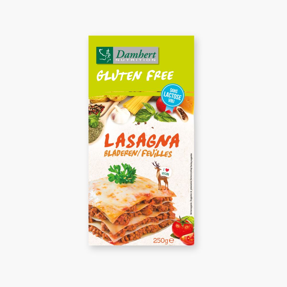 Glutenfri lasagneplader fra Damhert