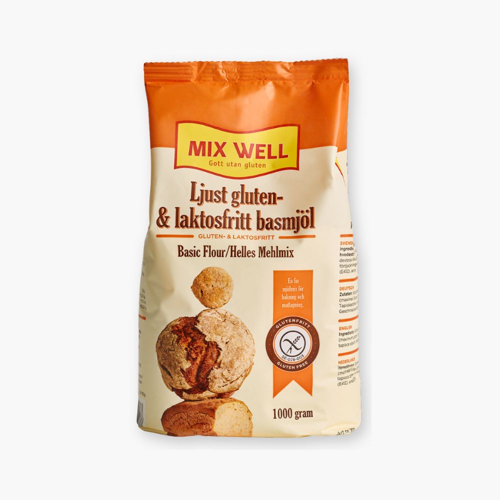 Gluten- og laktosefri mel fra Mixwell