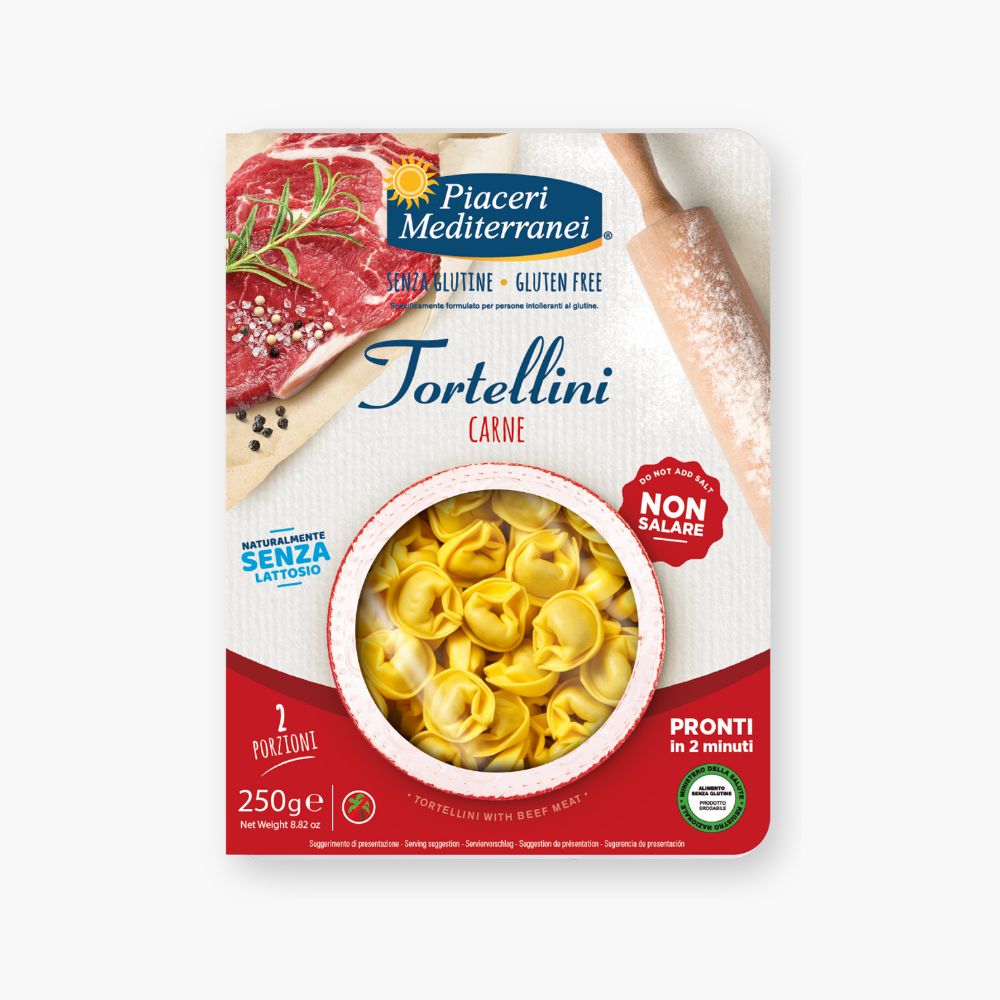 Glutenfri tortellini med oksekød fra Piaceri Mediterranei