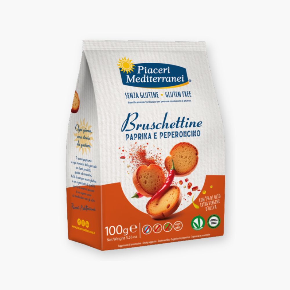 Glutenfri bruschetta med paprika og chili