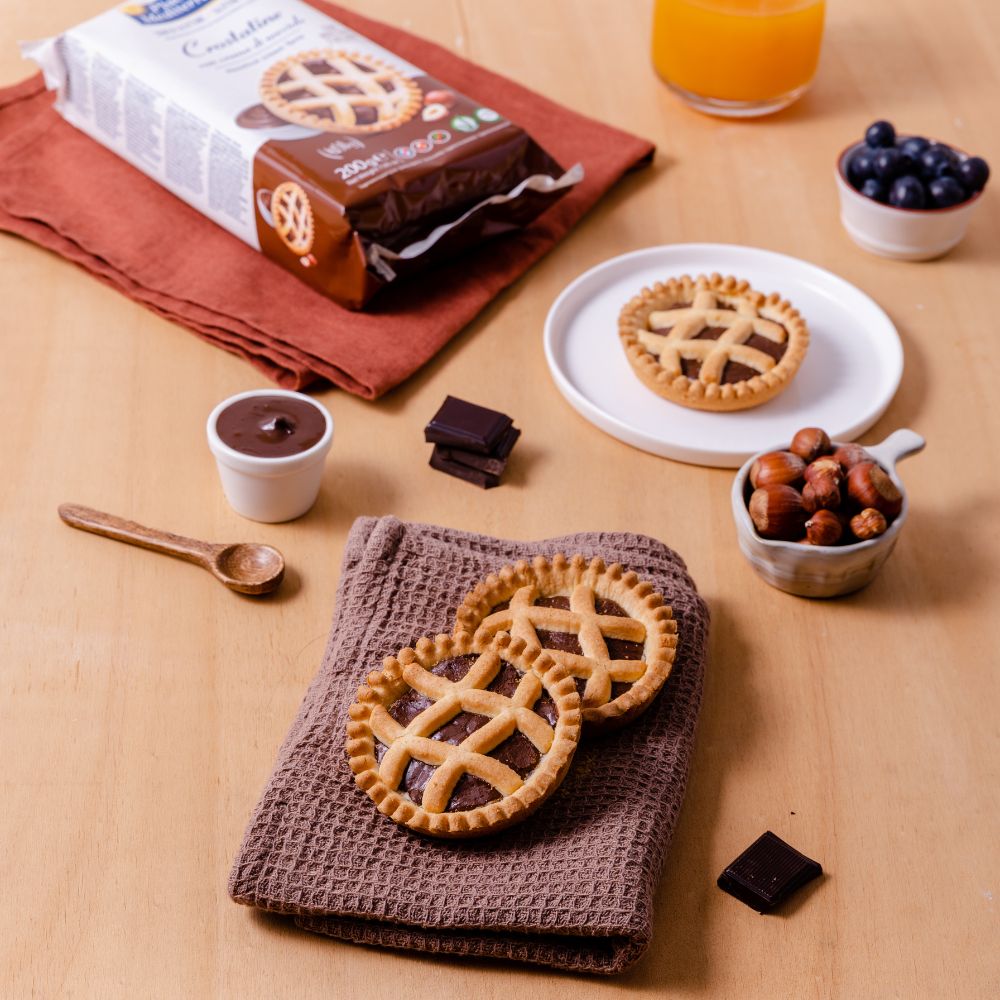 Glutenfri minitærter med hasselnøddecreme