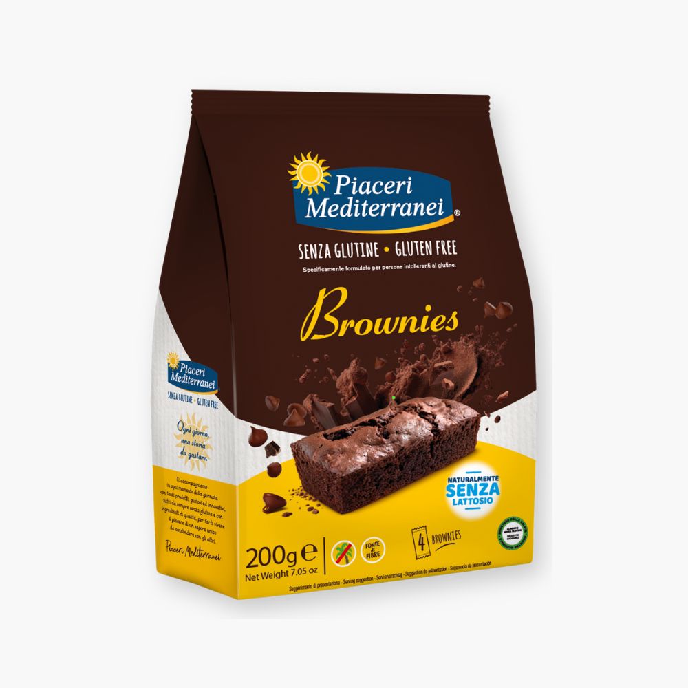 Glutenfri browniestykker fra Piaceri Mediterranei