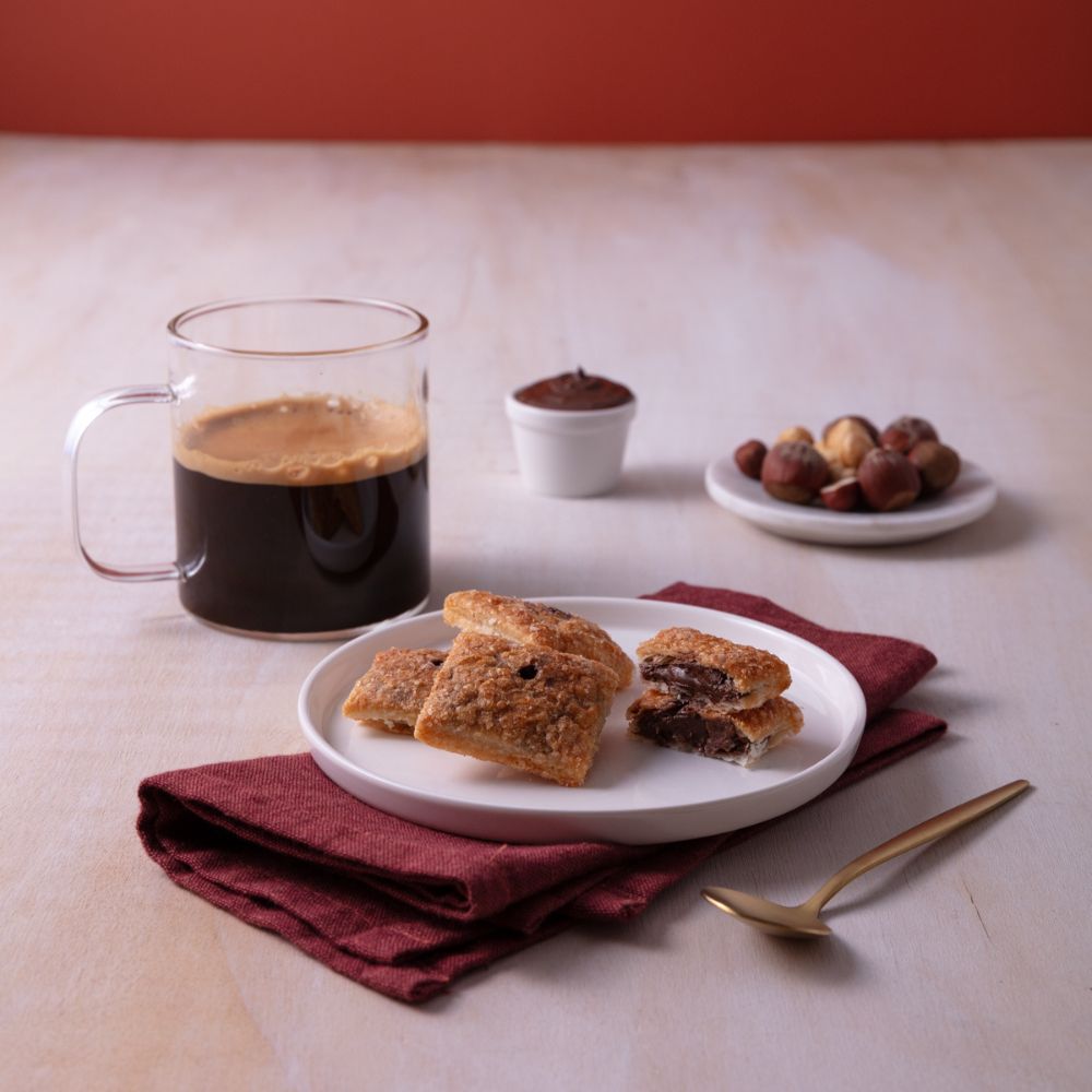 Glutenfri sprød snack med hasselnøddecreme