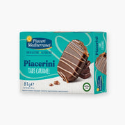 Glutenfri vaffelsnack med saltkaramel og chokolade