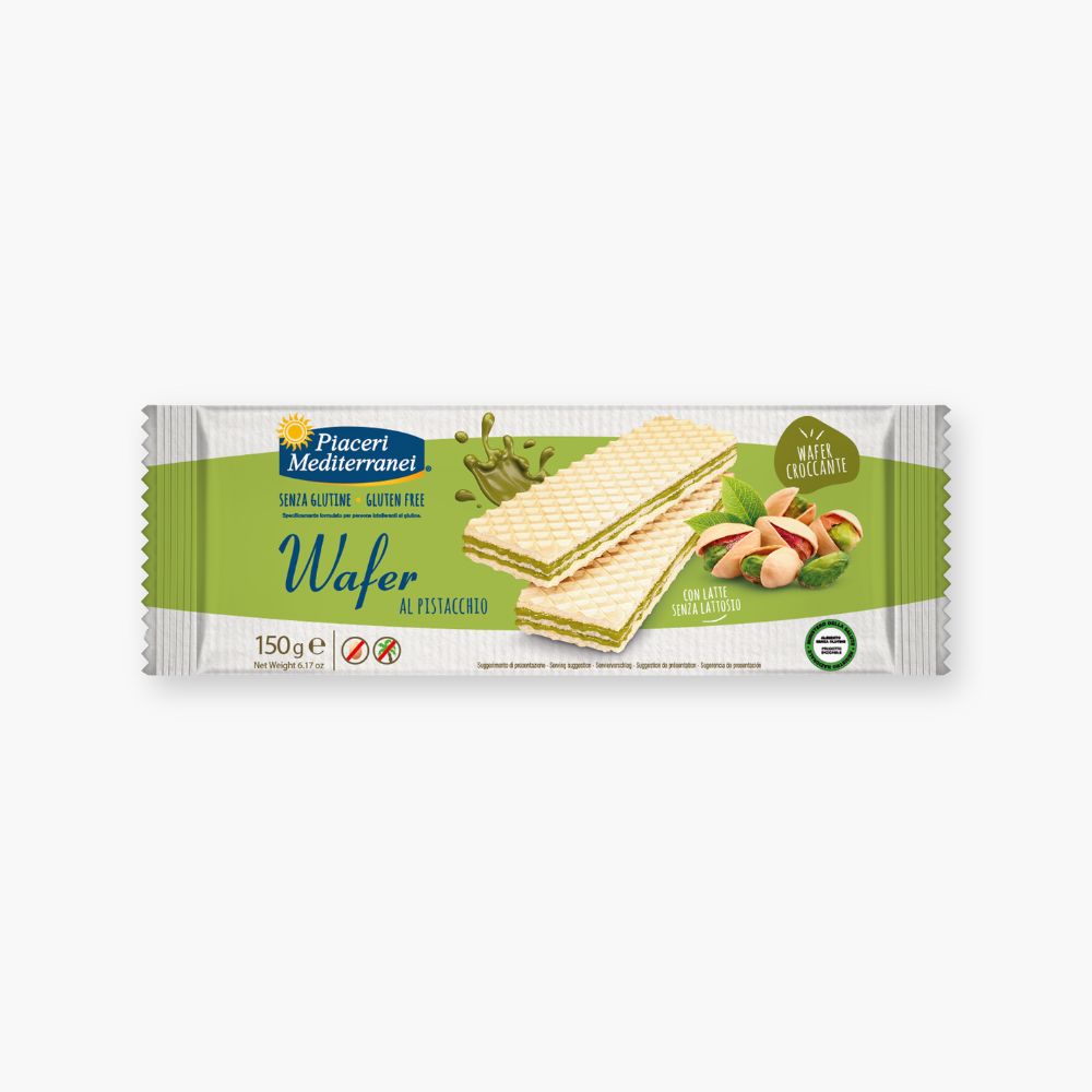 Glutenfri vafler med pistaciecreme fra Piaceri Mediterranei