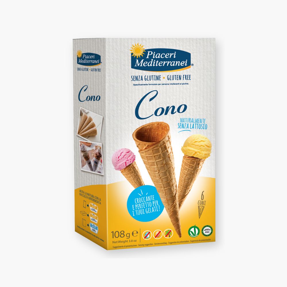 Glutenfri isvafler fra Piaceri Mediterranei