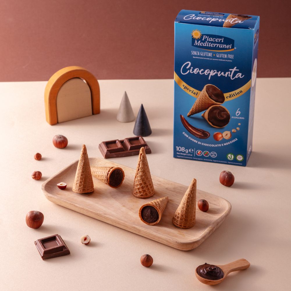 Glutenfri minivafler med chokolade og hasselnød