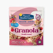 Glutenfri granola med røde bær og kokos fra Piaceri Mediterranei