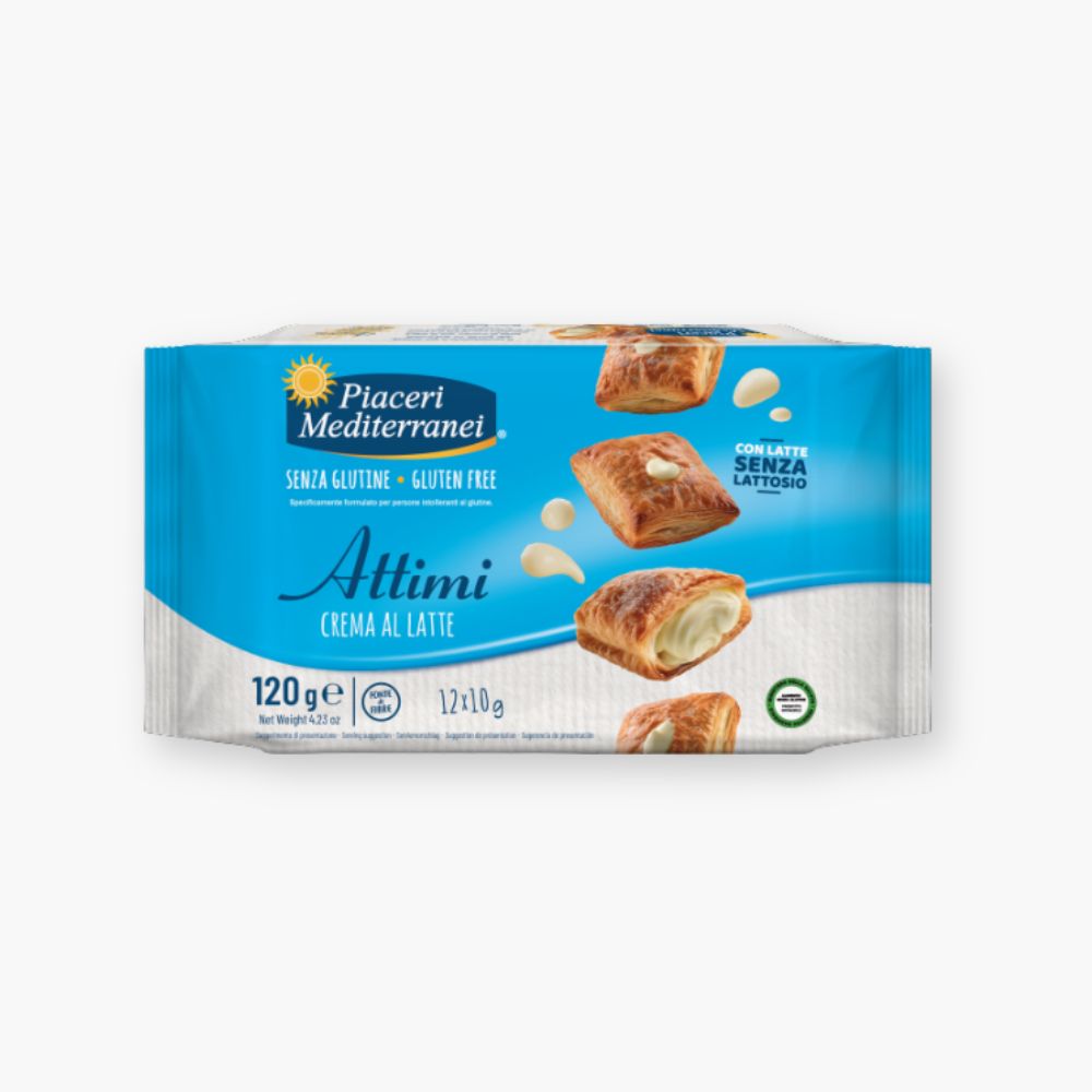 Glutenfri sprød snack med laktosefri mælkecreme