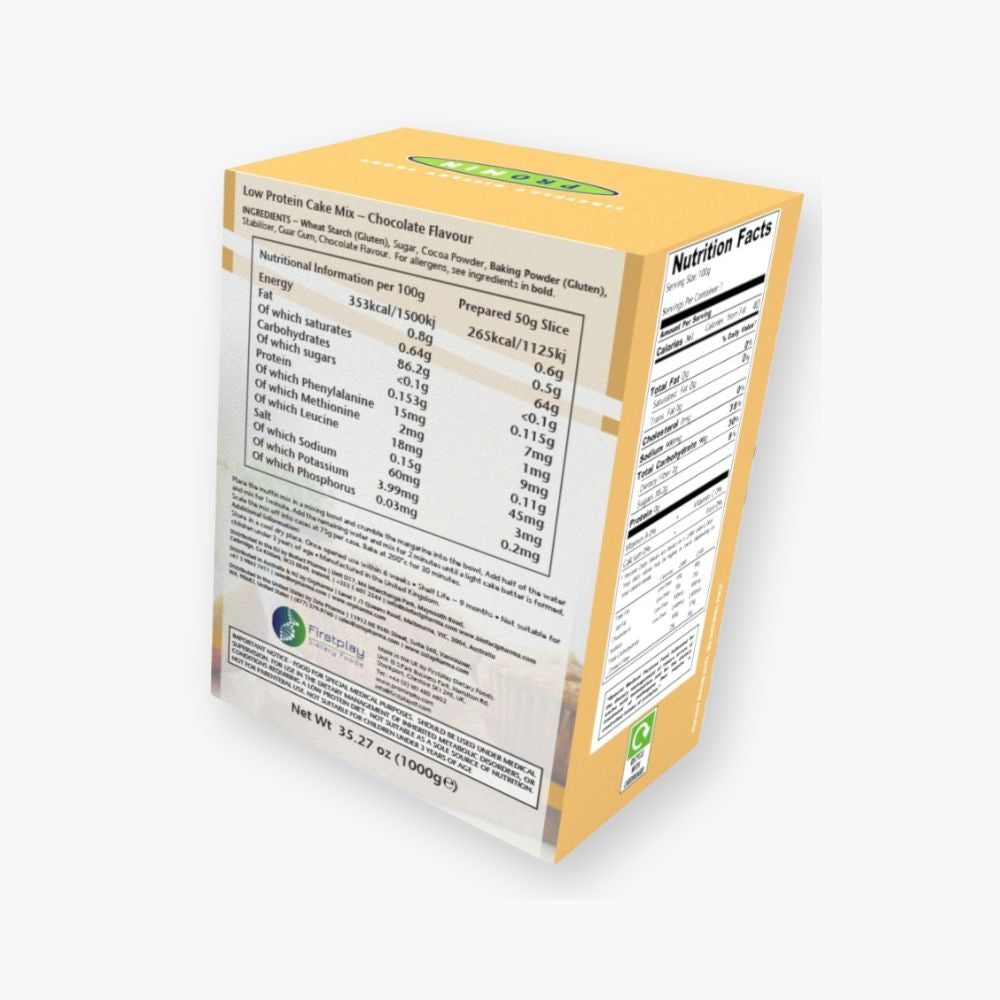 Lys kagemix med mindre protein