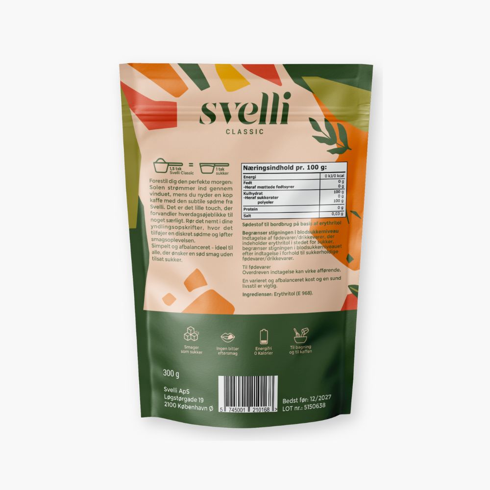 Svelli Classic - klassisk sukkererstatning til daglig brug i mad og drikke