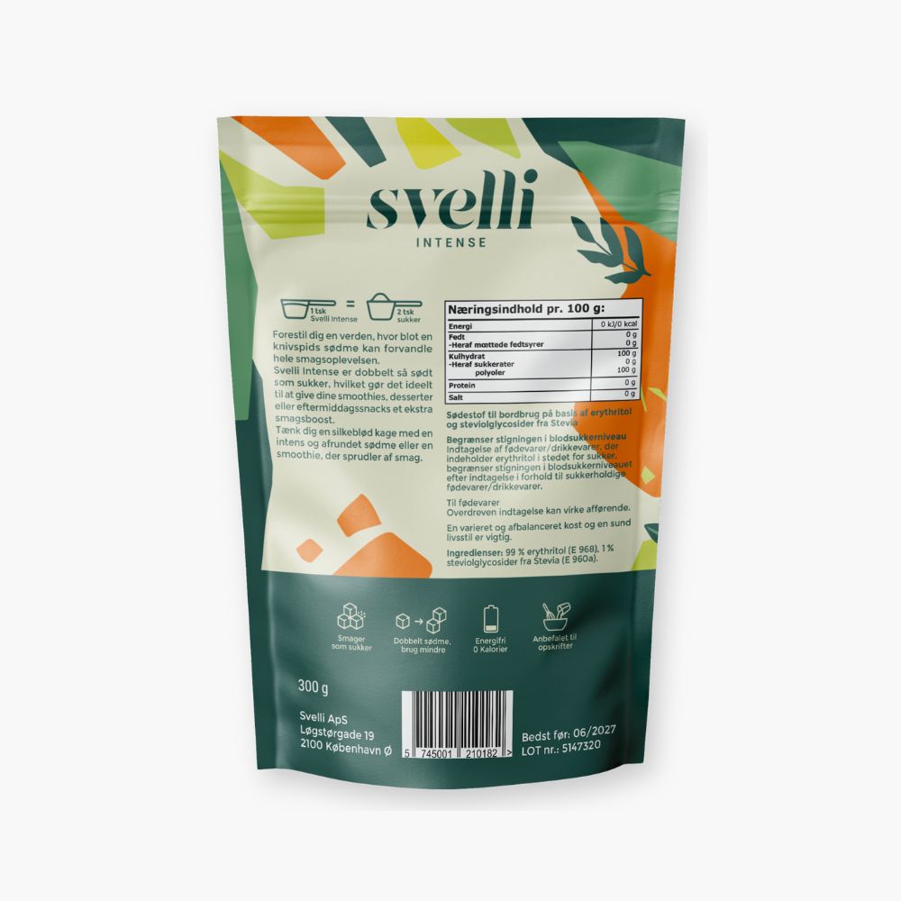 Svelli Intense - sukkererstatning med dobbelt sødme velegnet til opskrifter