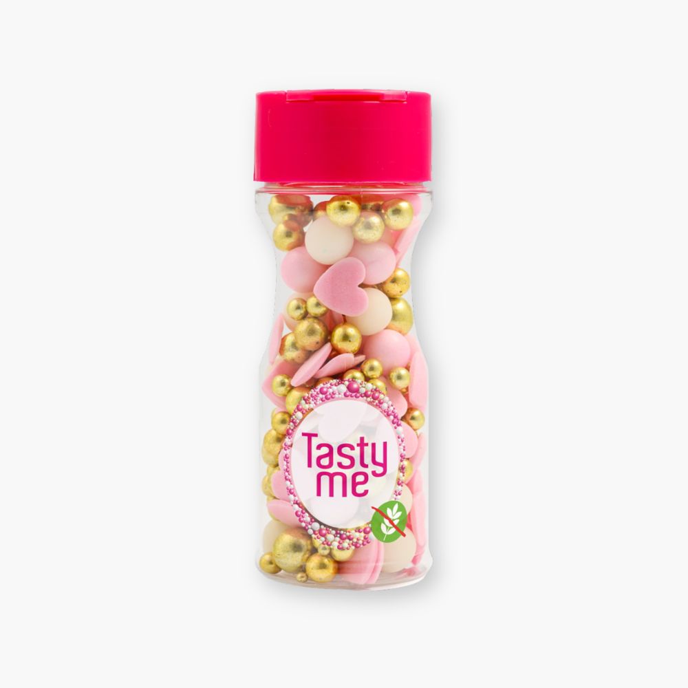 Glutenfri krymmel - guld/lyserød mix